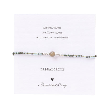 Iris Card Labradorit Silber Armband
