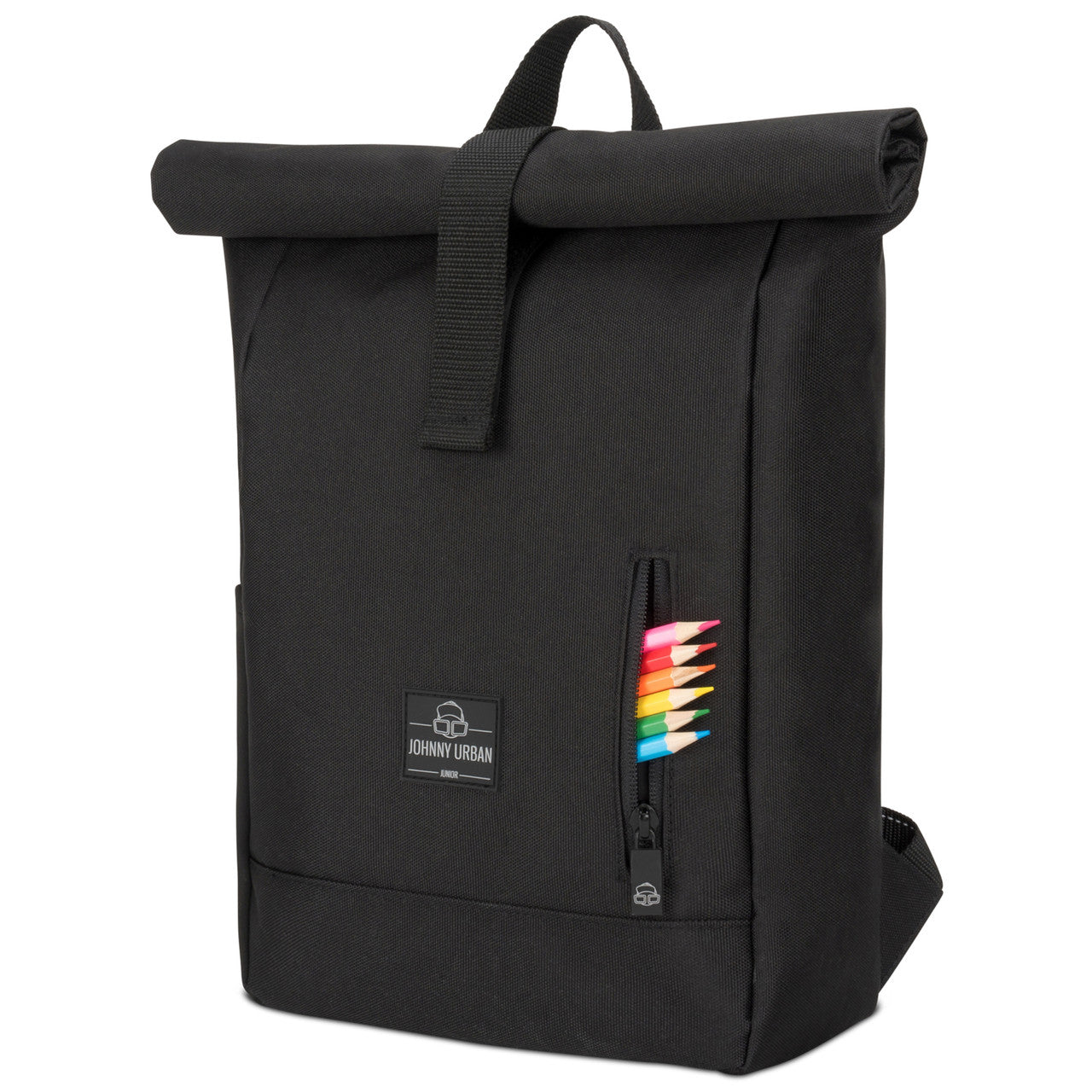 Kinderrucksack Rolltop Aaron schwarz