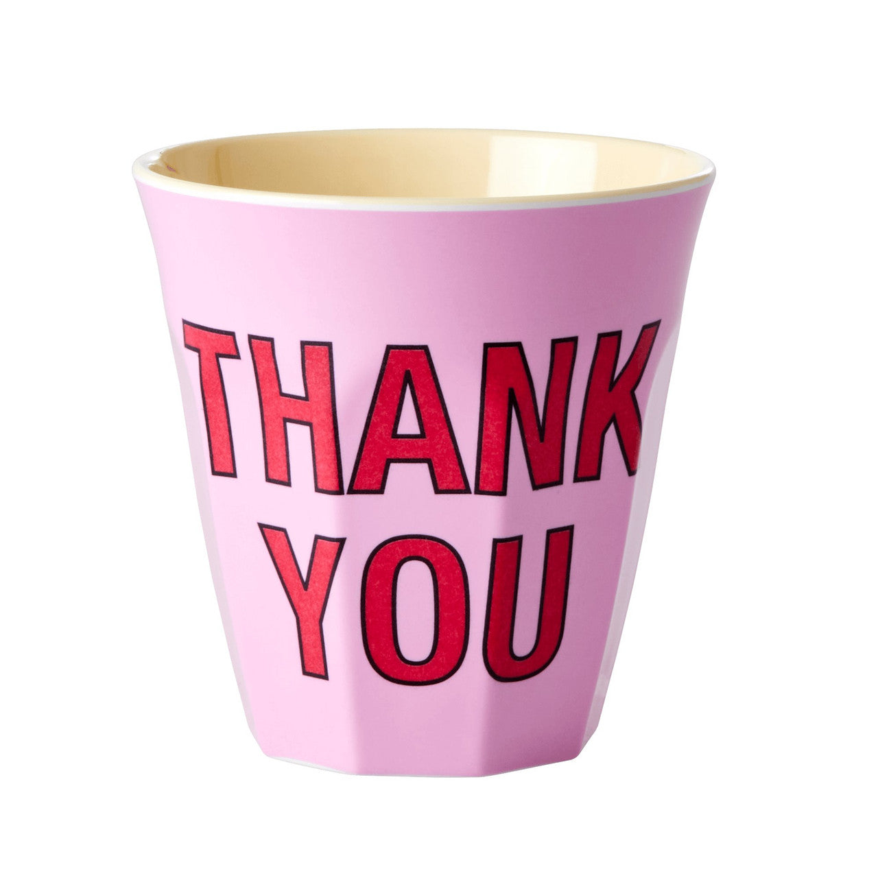 Melamine Becher Pink Thank you