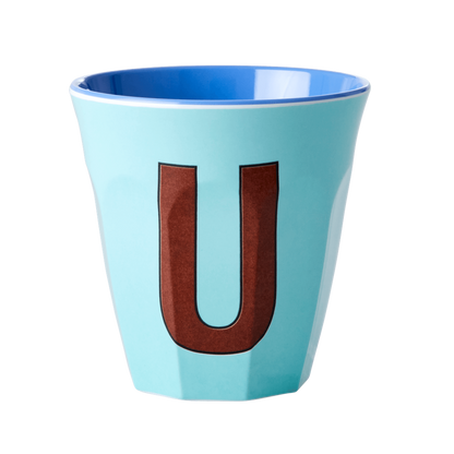 Buchstabenbecher Hellblau U