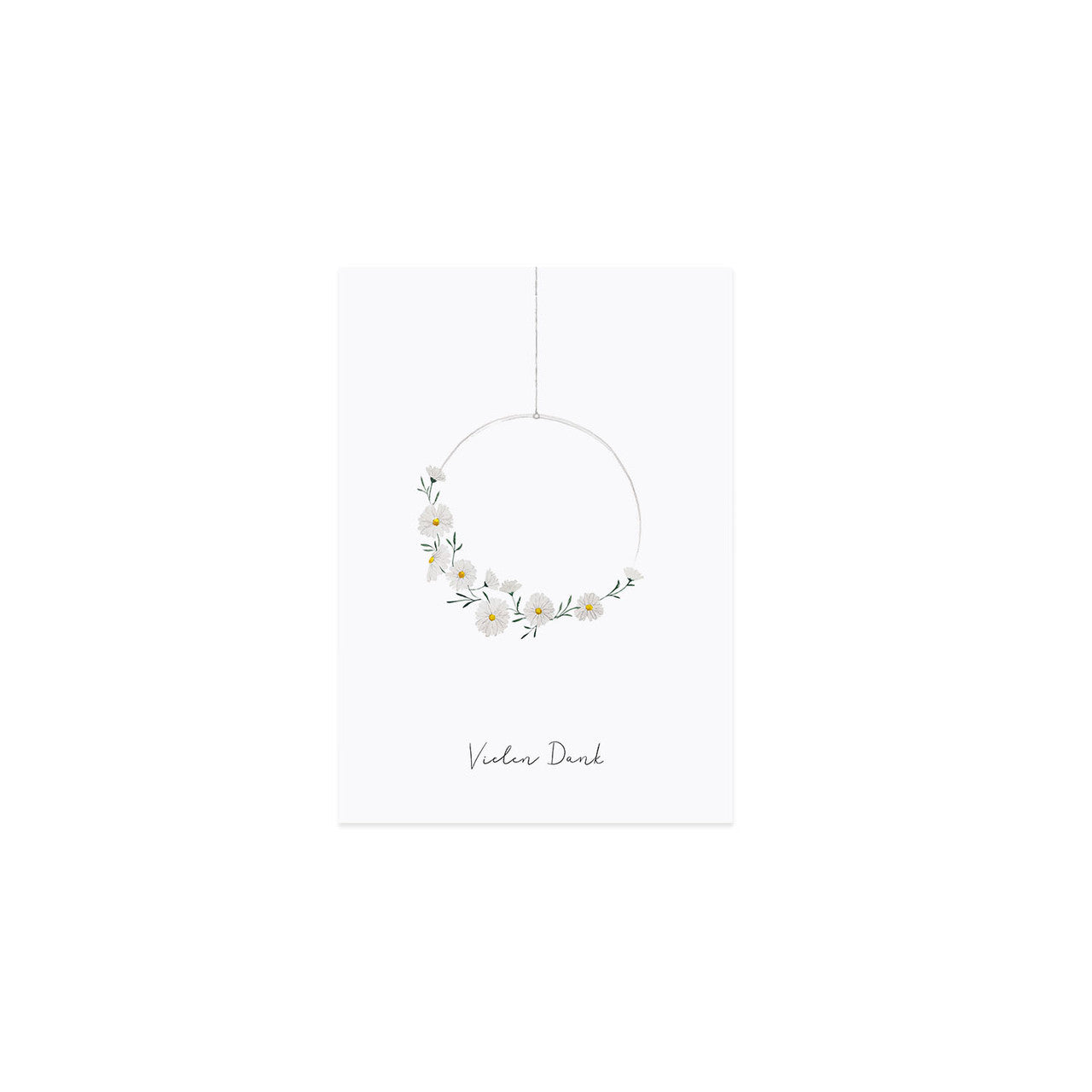 Postkarte Blumenkranz