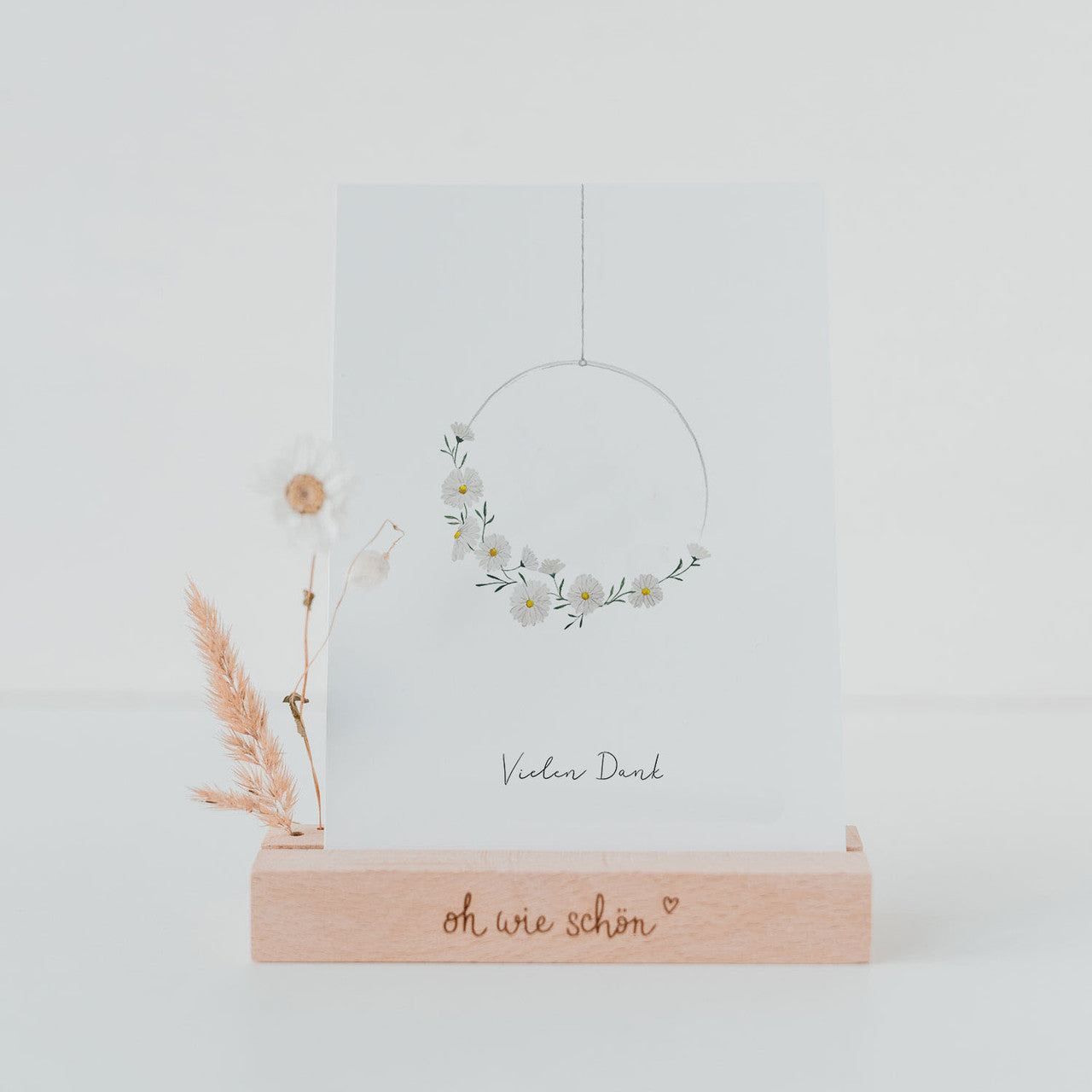 Postkarte Blumenkranz