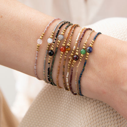 Iris Card Aventurin Gold Armband