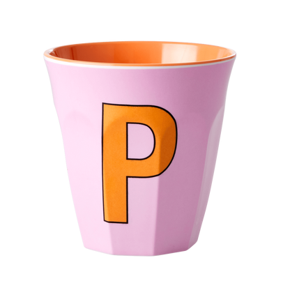 Buchstabenbecher Rosa P