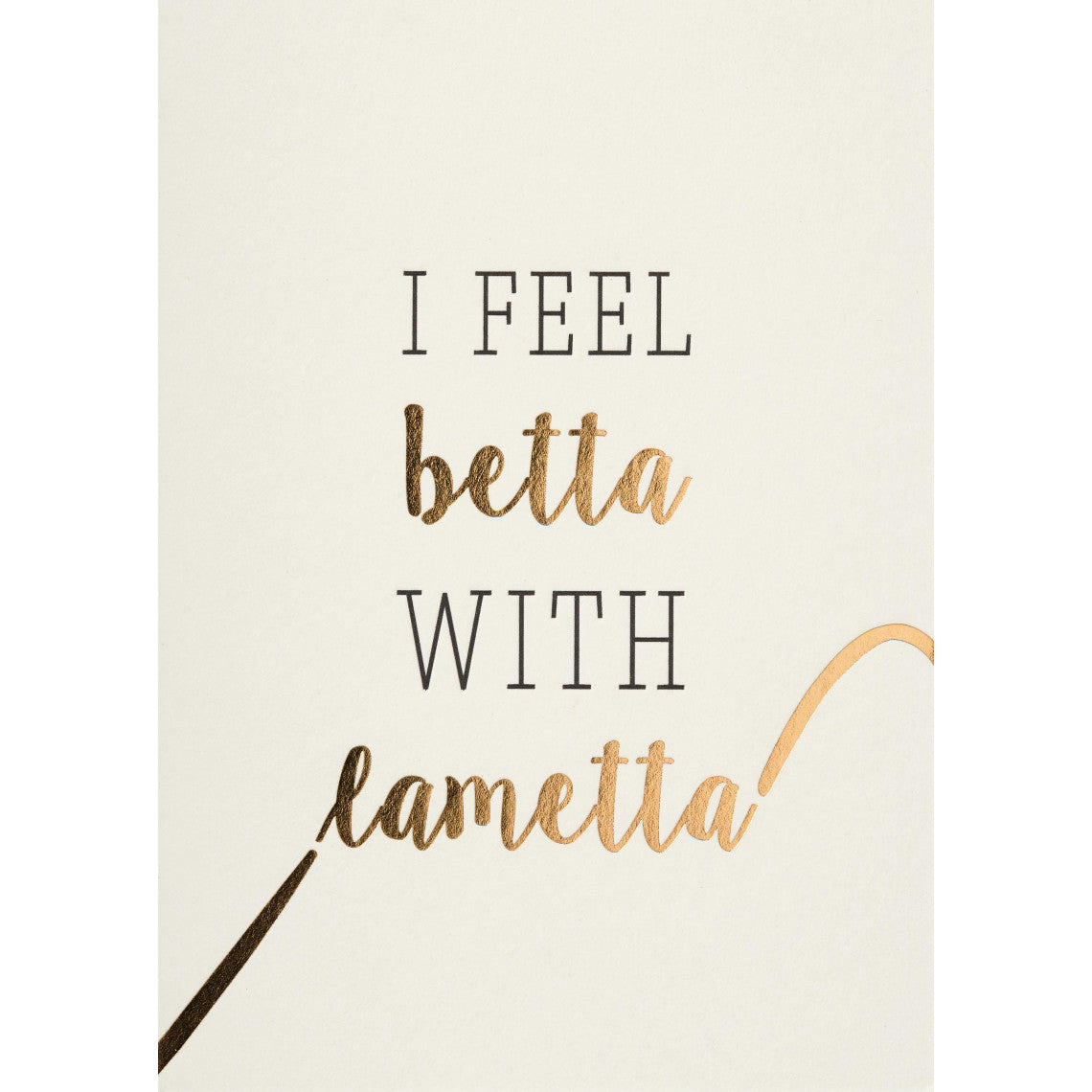 Weihnachtspostkarte I feel better with lametta