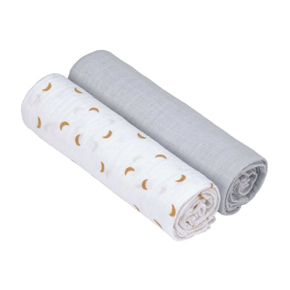 Pucktuch hellgrau Swaddle & Burp Blanket XL