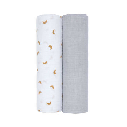 Pucktuch hellgrau Swaddle & Burp Blanket XL