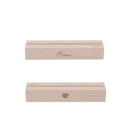 Karten- und Blumenhalter Mama & Herz - 2er Set - 12 cm