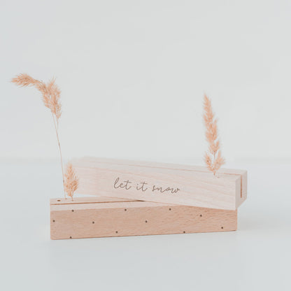 Karten- und Trockenblumenständer Let it Snow - 2er Set - 12 cm