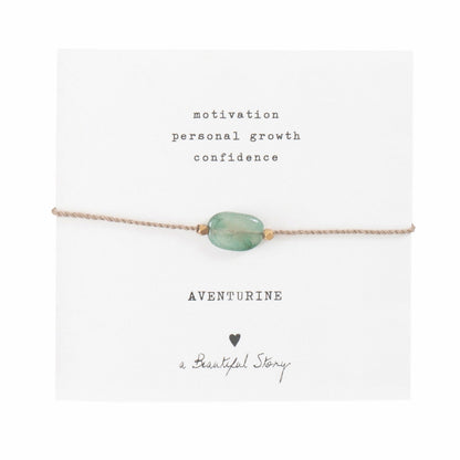 Edelsteinkarte Aventurin Gold Armband