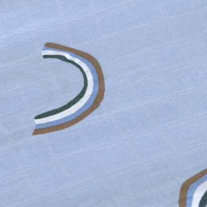 Spucktuch Regenbogen blau Happy Rascals Heavenly Soft Swaddle