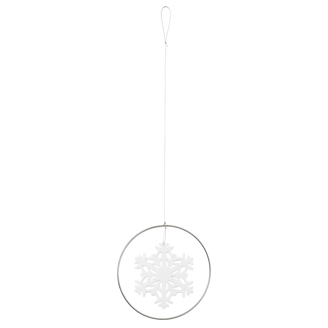 Schneekristall Ornament Silber