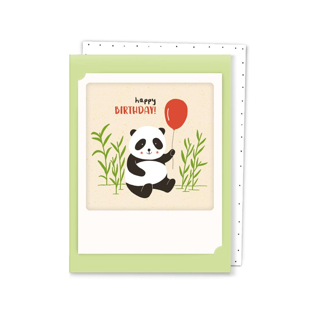 Photo Mini Klappkarte - Happy birthday panda bear
