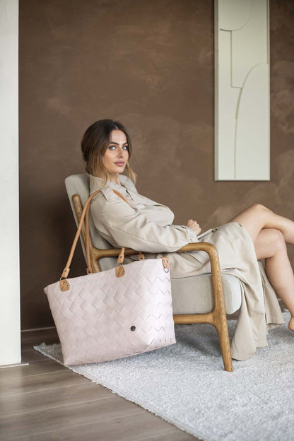 Sainte-Maxime Leisure bag fat strap mit Kunstlederhenkeln size XL nude