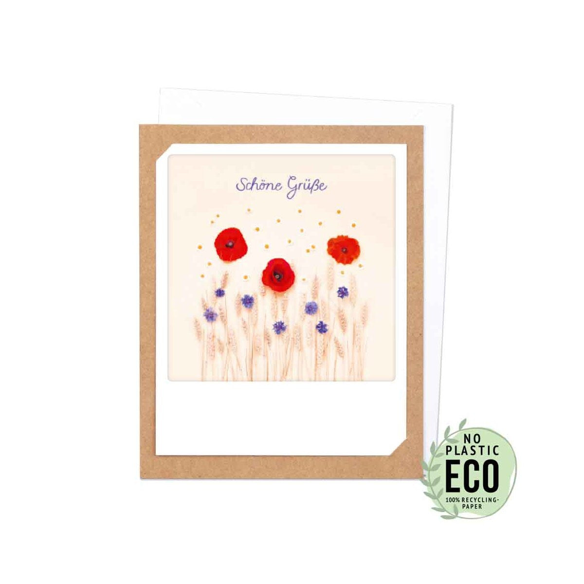 Photo Klappkarte - Schöne Grüße Mohn