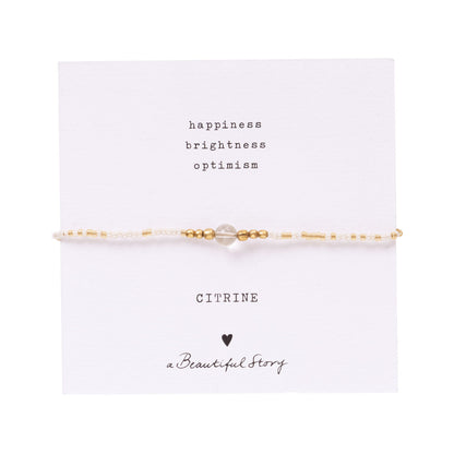 Iris Card Citrin Goldfarbig Armband