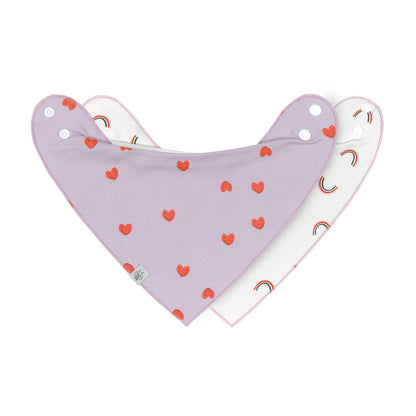 Dreieckstuch Baby Happy Rascals Smile rosa - 2 Stk
