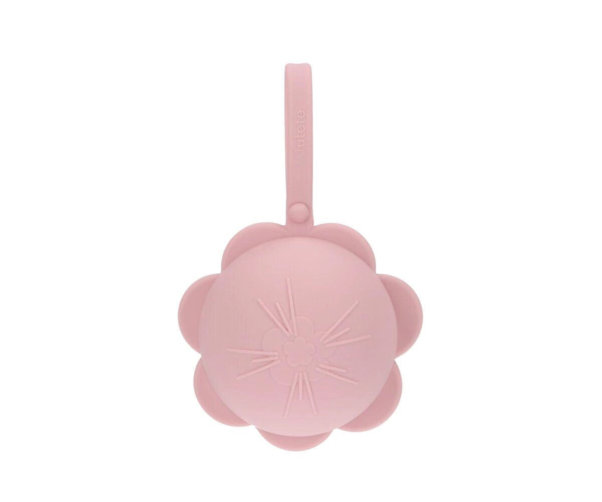 Schnullerhalter Baby Silikon Blume Pink
