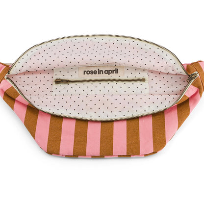 Bauchtasche Elisa Streifen Karamell Erdbeere