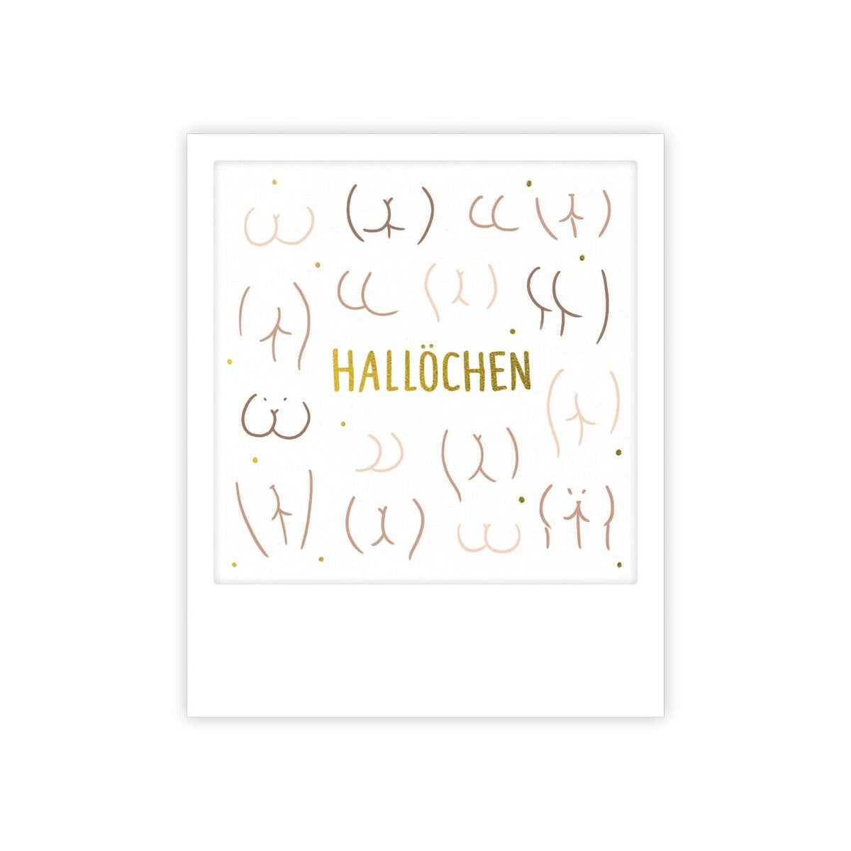 Kleine Postkarte - Hallöchen Popöchen