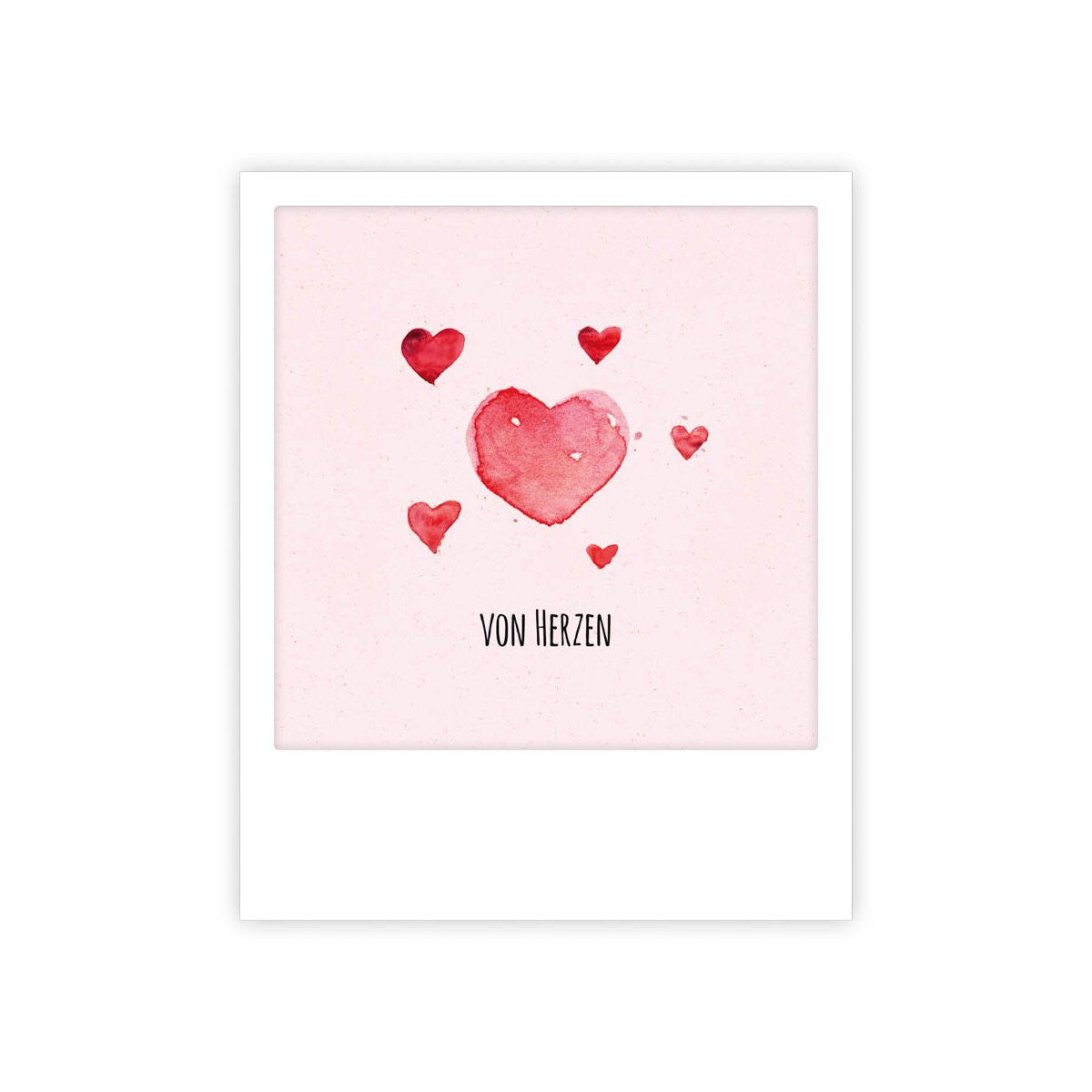 Kleine Postkarte - von Herzen