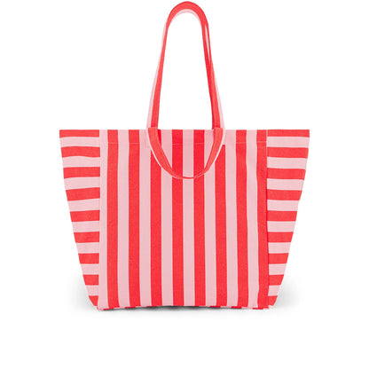 Einkaufstasche Elisa Streifen Tomate Candy Pink