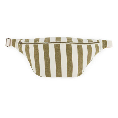 Bauchtasche Elisa Streifen Olive Beige