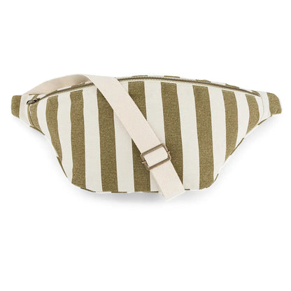 Bauchtasche Elisa Streifen Olive Beige