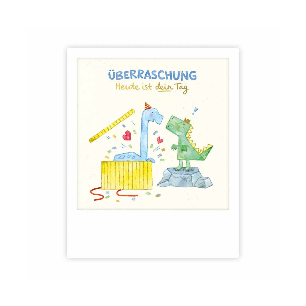 Kleine Postkarte - Überraschung Dinos