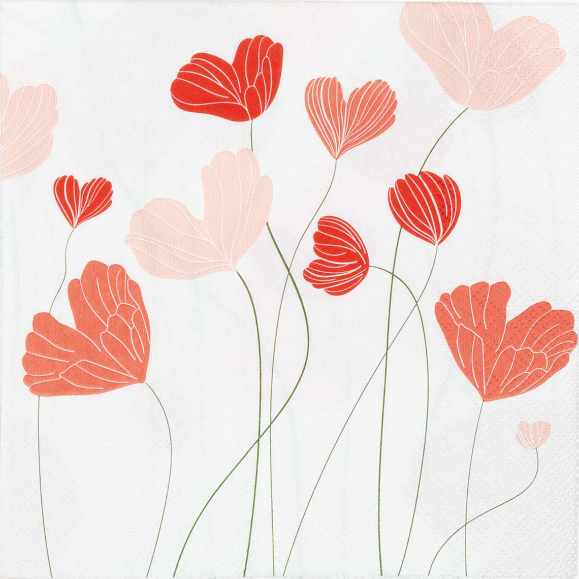 Servietten Herzblüten
