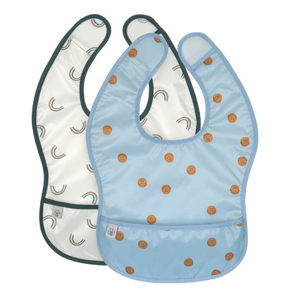 Lätzchen mit Auffangtasche (2 Stk) Happy Rascals Smiley