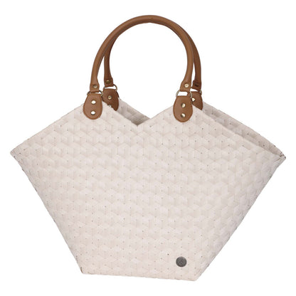 Sweetheart Shopper with PU handles size M champagner
