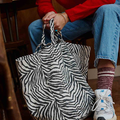 Einkaufstasche Elisa Zebra Beige