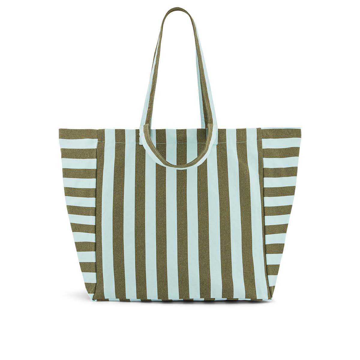 Einkaufstasche Elisa Streifen Aqua Olive