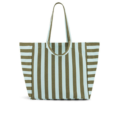 Einkaufstasche Elisa Streifen Aqua Olive
