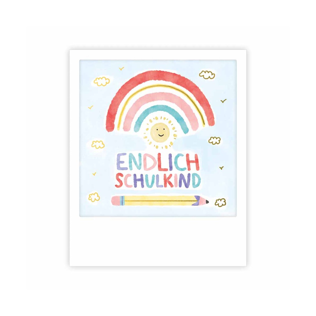 Kleine Postkarte - Endlich Schulkind