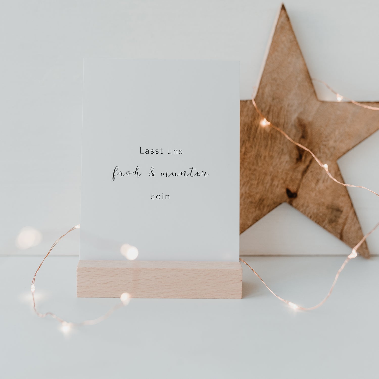Weihnachtspostkarte Froh & Munter