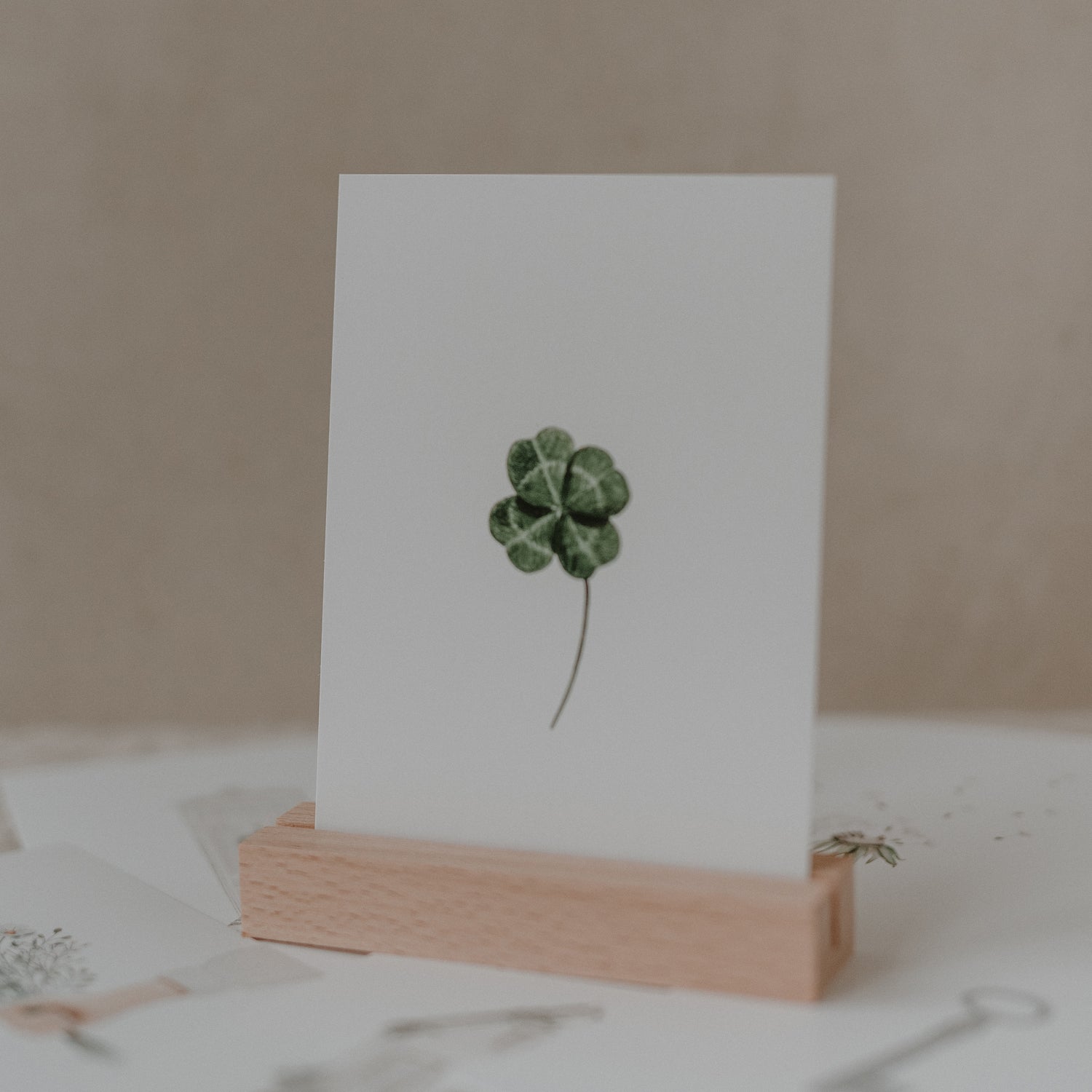 Postkarte Kleeblatt