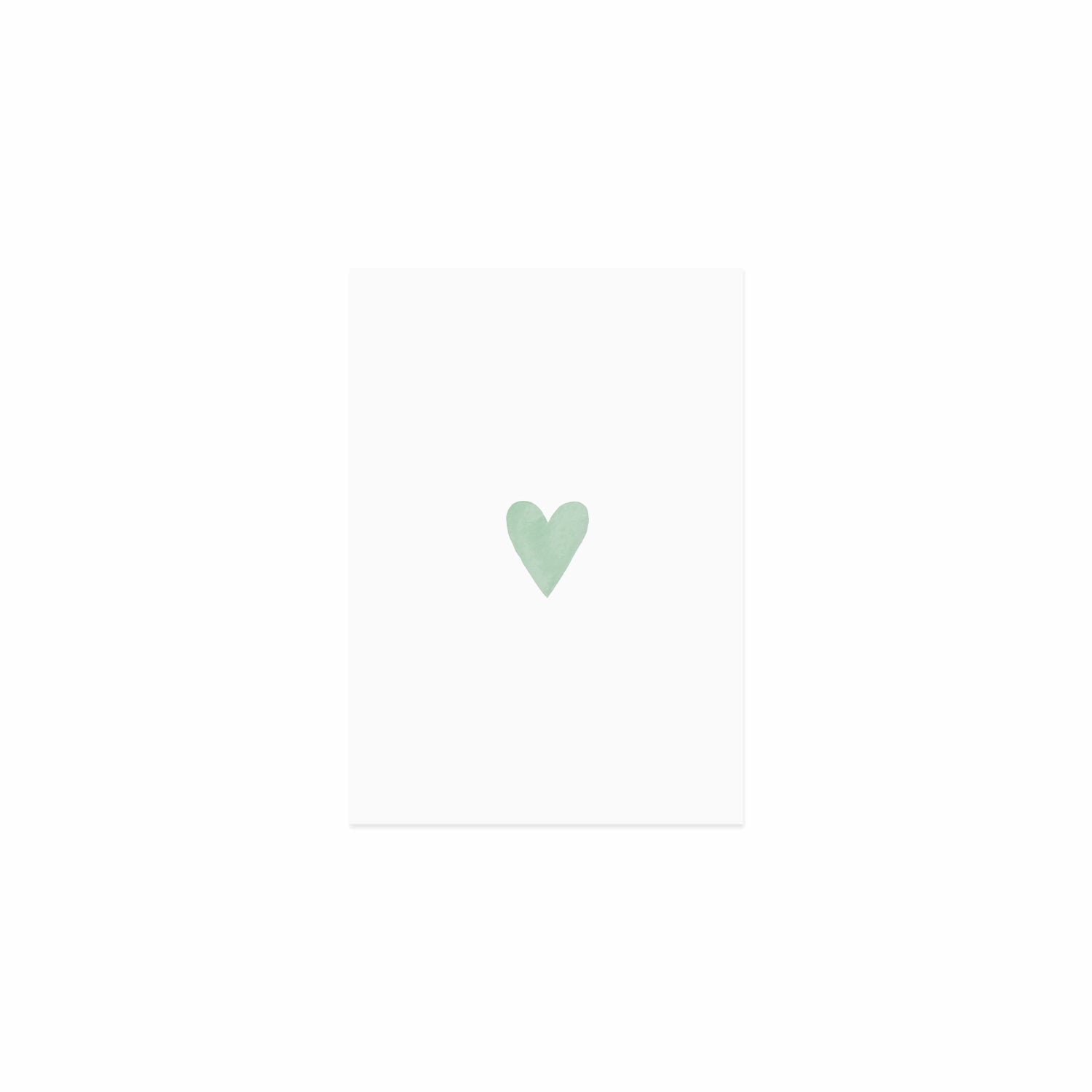 Postkarte Herz Mint