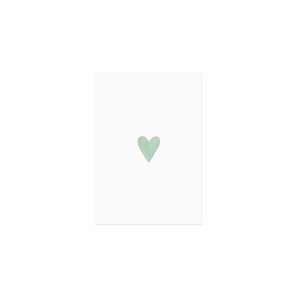 Postkarte Herz Mint